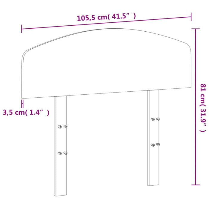 Headboard Wax Brown 100 cm Solid Wood Pine