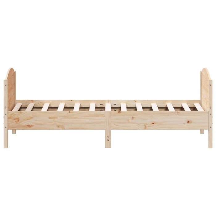 Bed Frame without Mattress 100x200 cm Solid Wood Pine