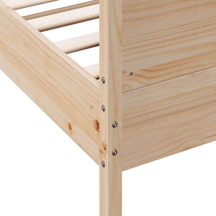 Bed Frame without Mattress 100x200 cm Solid Wood Pine