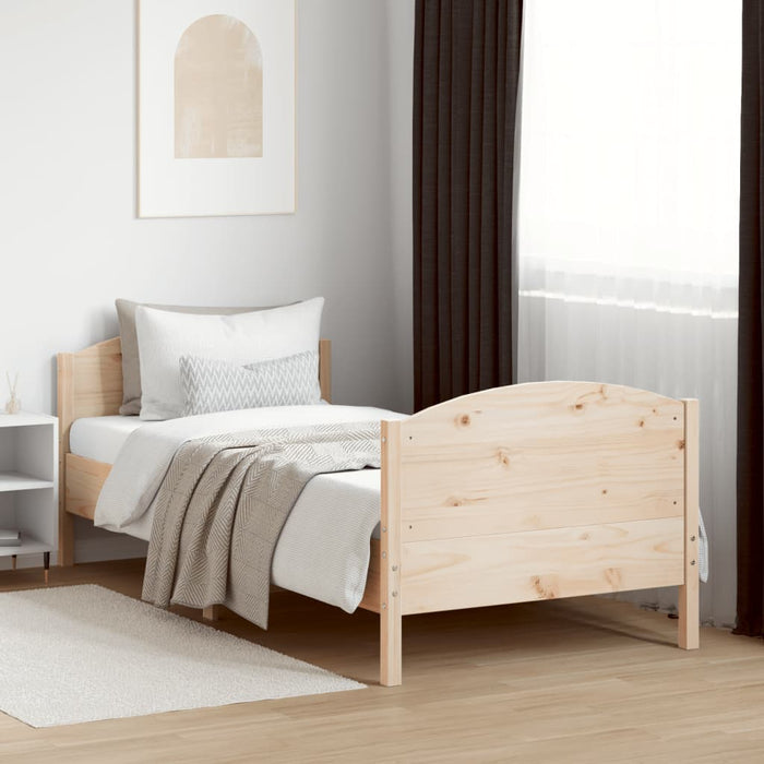 Bed Frame without Mattress 100x200 cm Solid Wood Pine