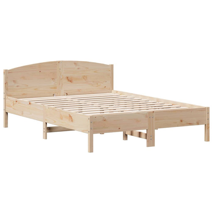 Bed Frame without Mattress 140x200 cm Solid Wood Pine