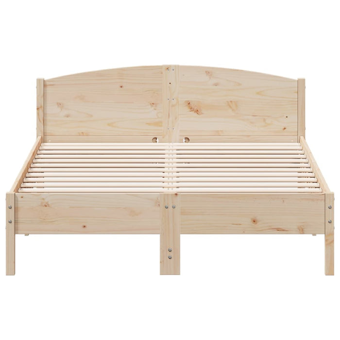 Bed Frame without Mattress 140x200 cm Solid Wood Pine