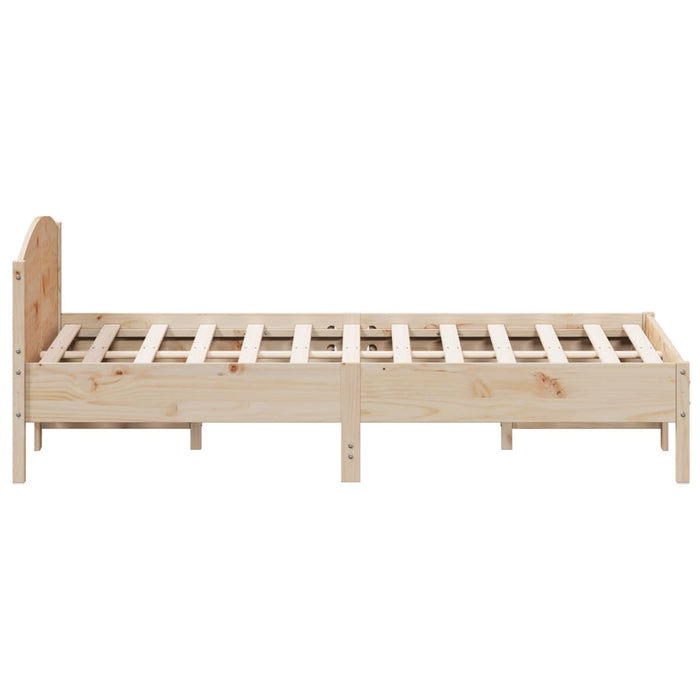 Bed Frame without Mattress 140x200 cm Solid Wood Pine