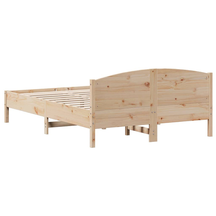 Bed Frame without Mattress 140x200 cm Solid Wood Pine