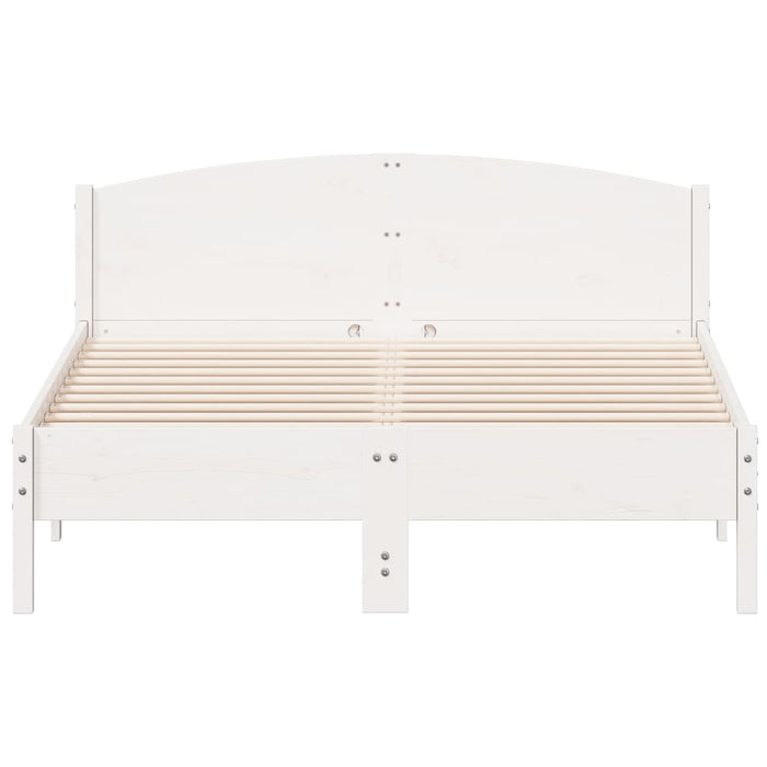 Bed Frame without Mattress White 120x200 cm Solid Wood Pine