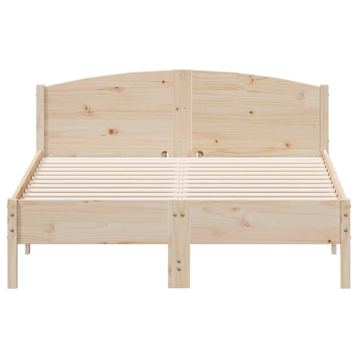 Bed Frame without Mattress 135x190 cm Double Solid Wood Pine