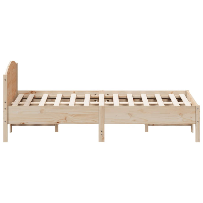 Bed Frame without Mattress 135x190 cm Double Solid Wood Pine