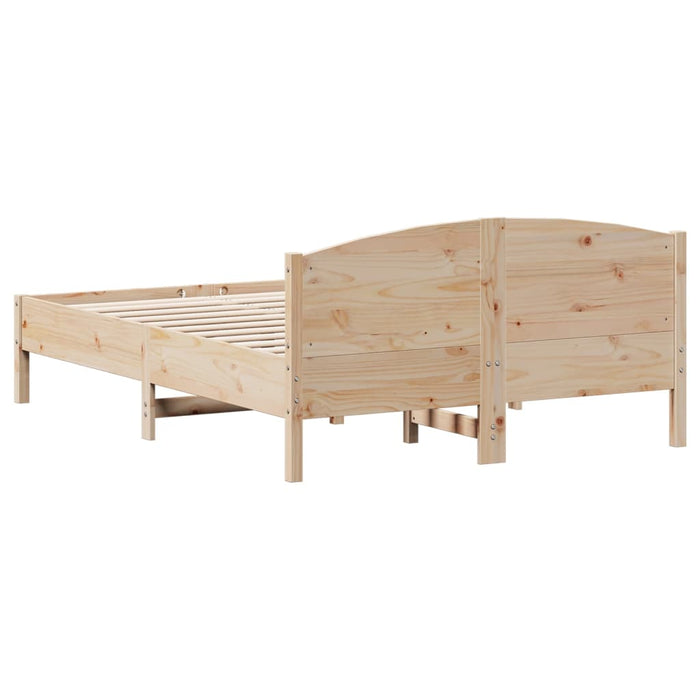 Bed Frame without Mattress 135x190 cm Double Solid Wood Pine