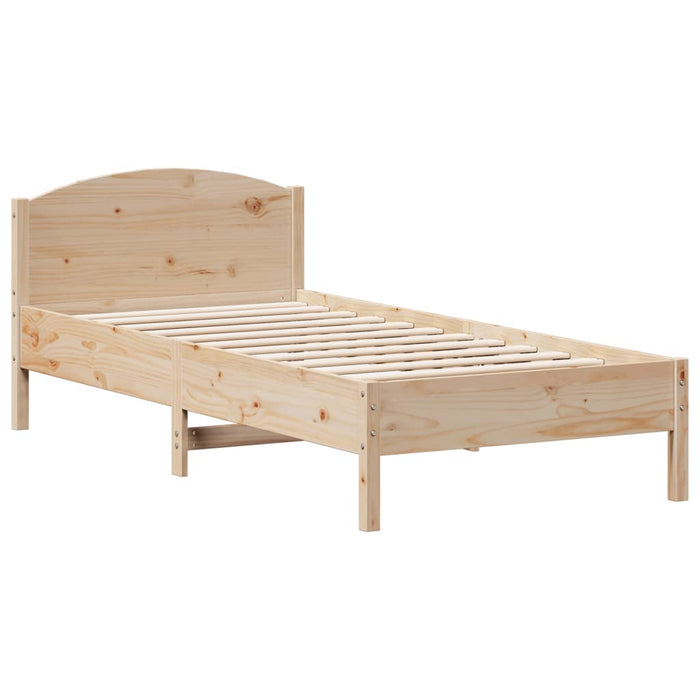 Bed Frame without Mattress 100x200 cm Solid Wood Pine