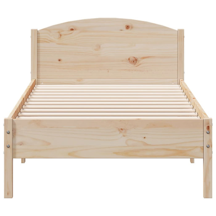 Bed Frame without Mattress 100x200 cm Solid Wood Pine