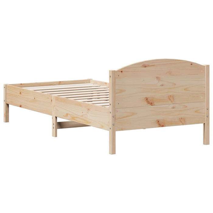 Bed Frame without Mattress 100x200 cm Solid Wood Pine