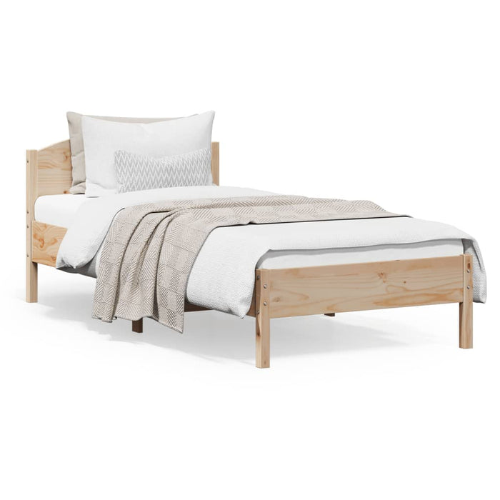 Bed Frame without Mattress 100x200 cm Solid Wood Pine