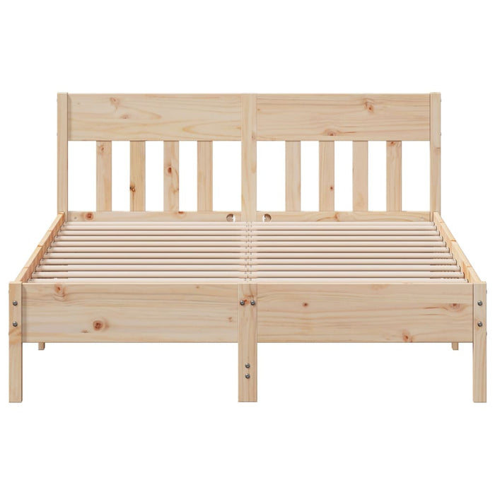 Bed Frame without Mattress 150x200 cm King Size Solid Wood Pine