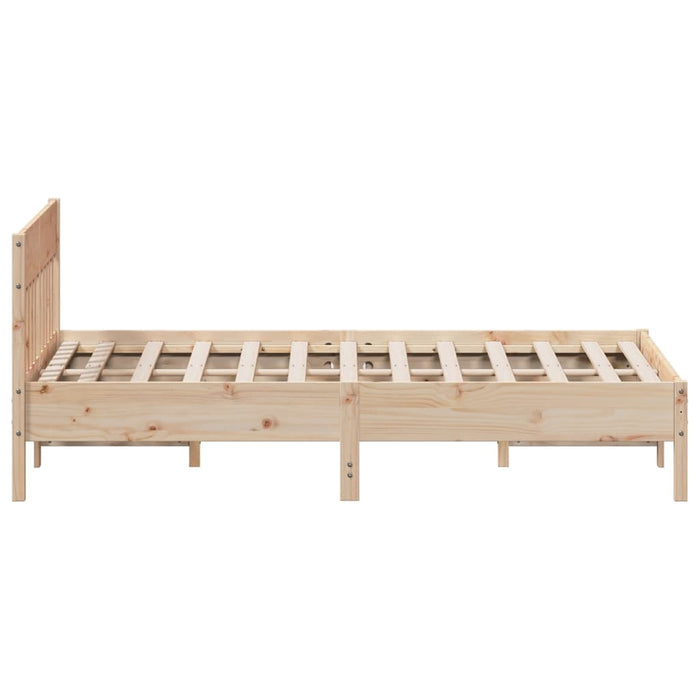 Bed Frame without Mattress 150x200 cm King Size Solid Wood Pine