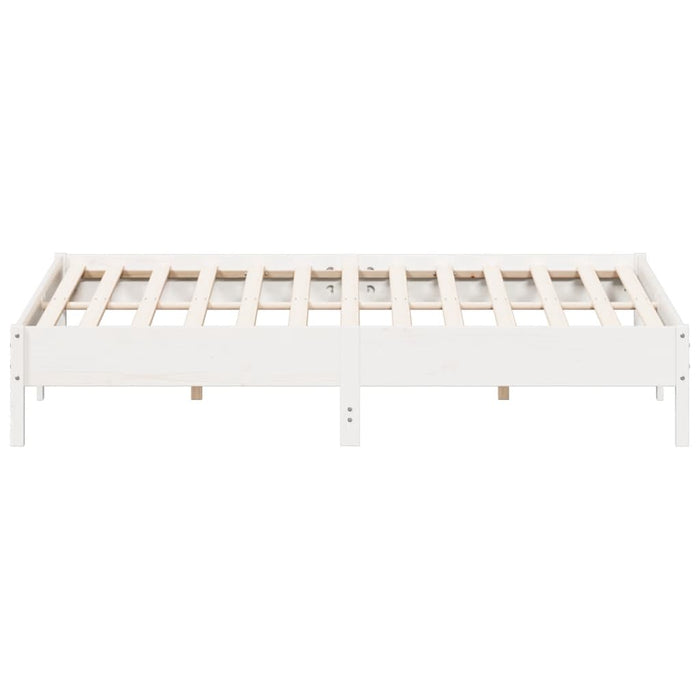 Bed Frame without Mattress White 180x200 cm Super King Solid Wood Pine