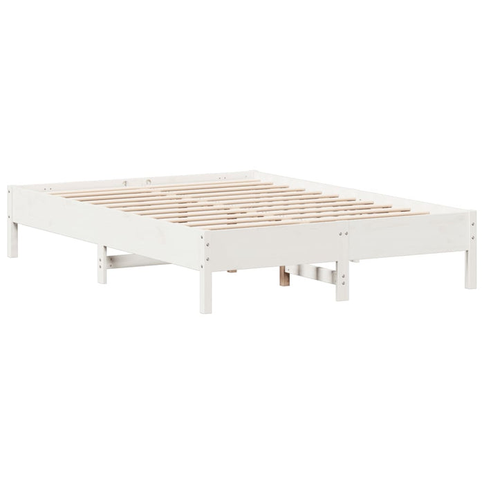 Bed Frame without Mattress White 160x200 cm Solid Wood Pine