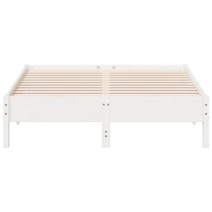 Bed Frame without Mattress White 160x200 cm Solid Wood Pine