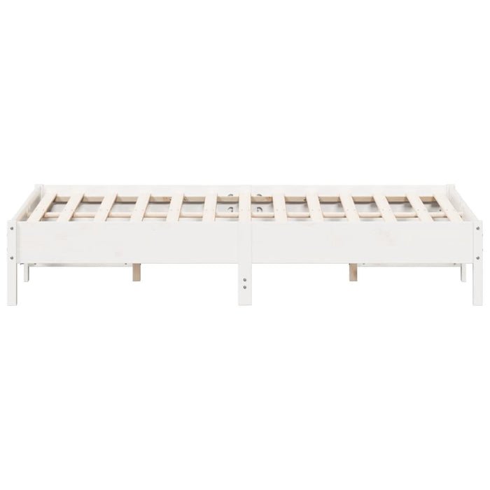 Bed Frame without Mattress White 160x200 cm Solid Wood Pine