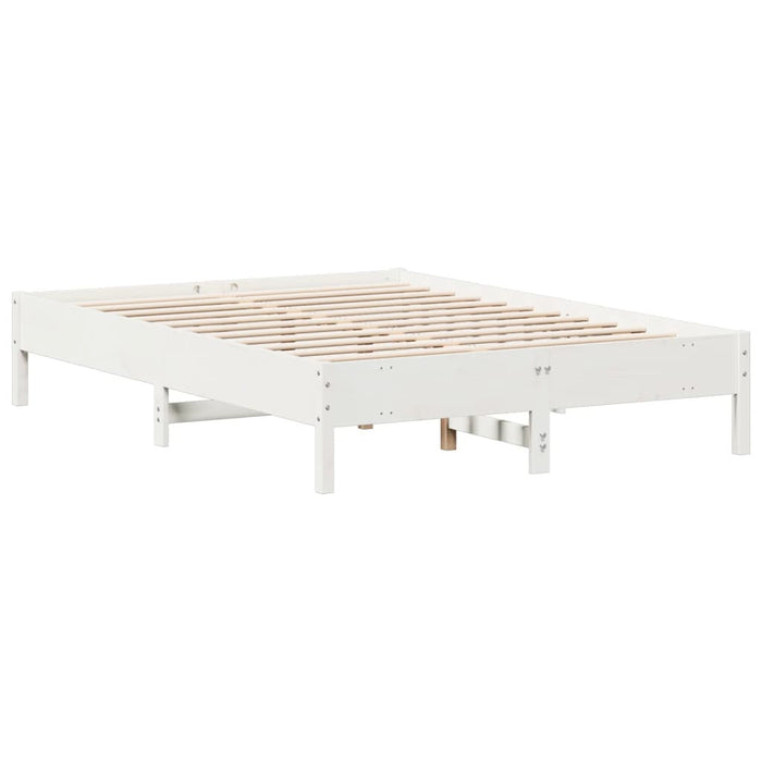 Bed Frame without Mattress White 160x200 cm Solid Wood Pine