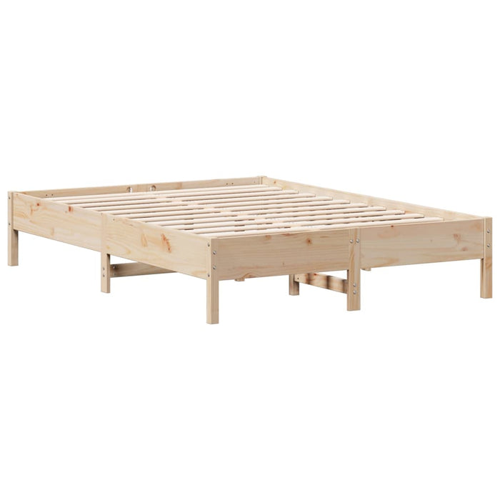 Bed Frame without Mattress 150x200 cm King Size Solid Wood Pine