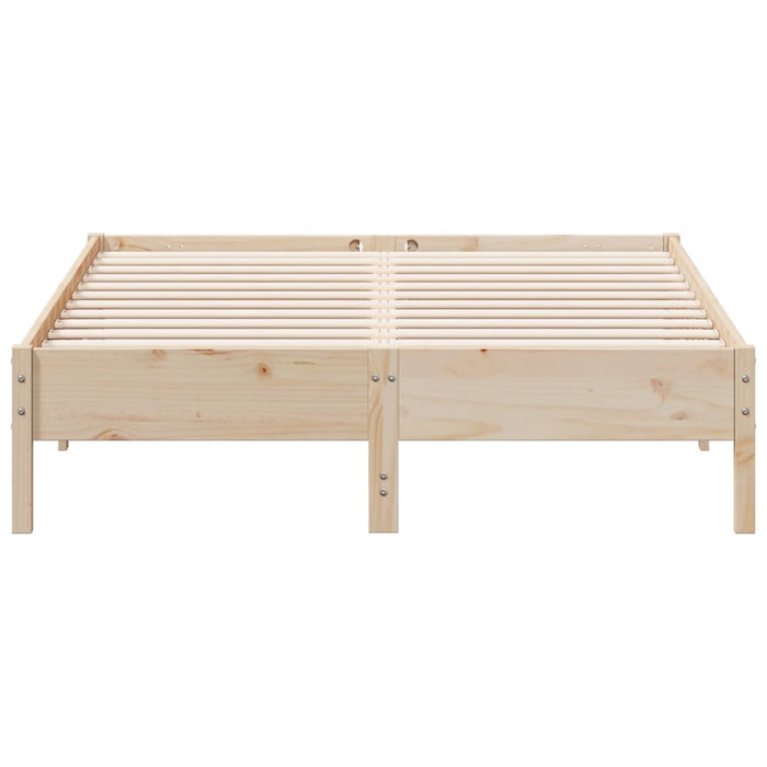 Bed Frame without Mattress 150x200 cm King Size Solid Wood Pine