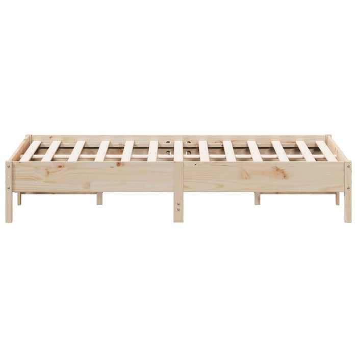 Bed Frame without Mattress 150x200 cm King Size Solid Wood Pine