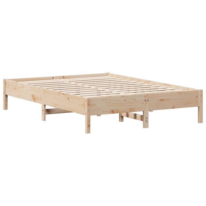 Bed Frame without Mattress 150x200 cm King Size Solid Wood Pine