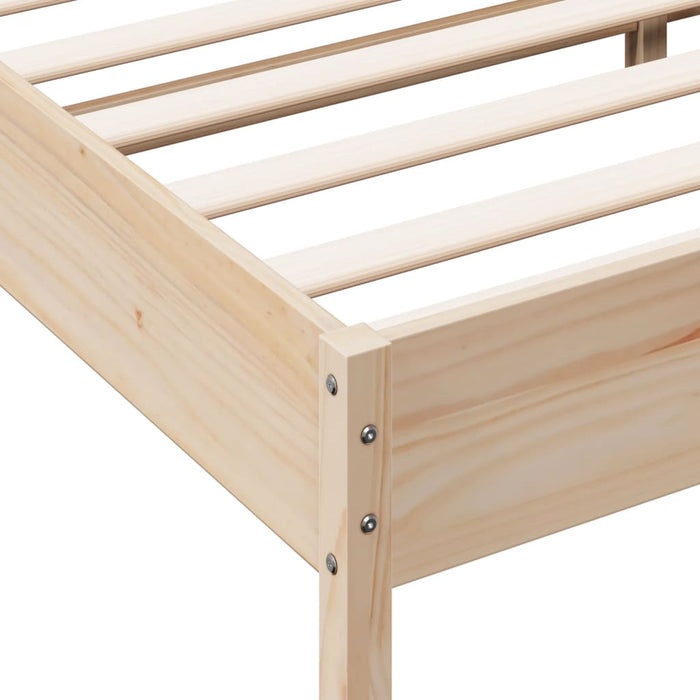 Bed Frame without Mattress 150x200 cm King Size Solid Wood Pine