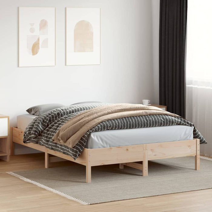 Bed Frame without Mattress 120x200 cm Solid Wood Pine