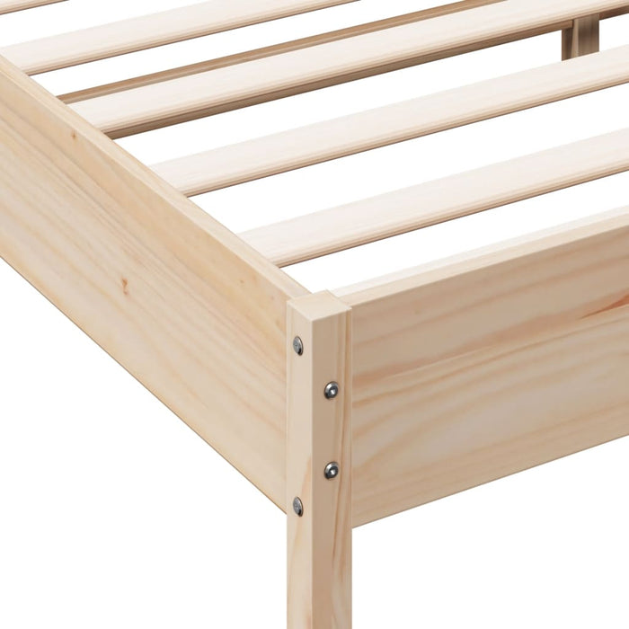 Bed Frame without Mattress 120x200 cm Solid Wood Pine