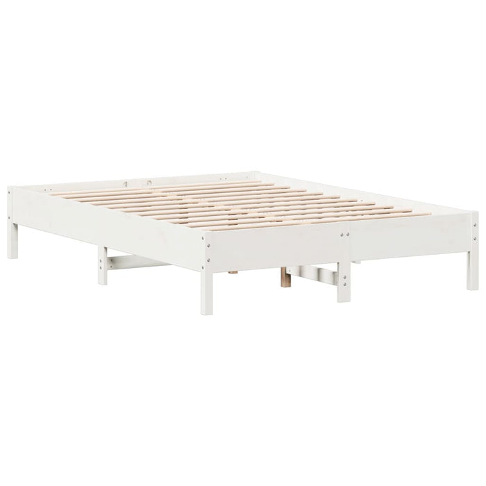 Bed Frame without Mattress White 120x200 cm Solid Wood Pine