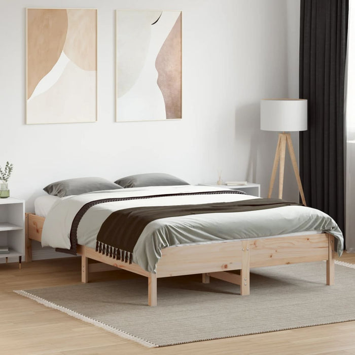 Bed Frame without Mattress 120x190 cm Small Double Solid Wood Pine