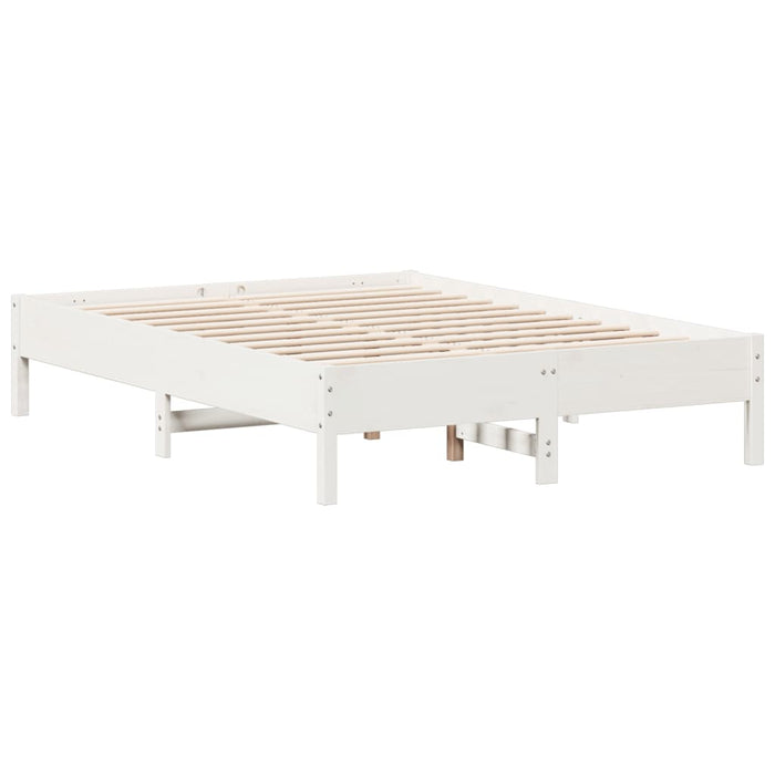 Bed Frame without Mattress White 120x190 cm Small Double Solid Wood Pine