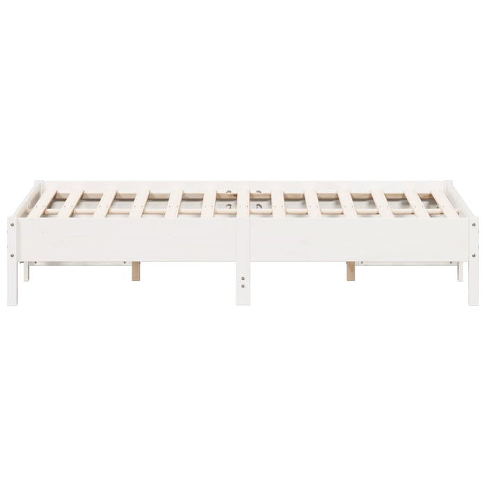 Bed Frame without Mattress White 120x190 cm Small Double Solid Wood Pine