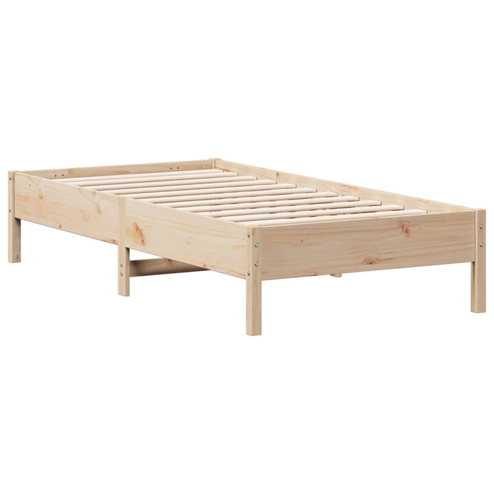 Bed Frame without Mattress 75x190 cm Small Single Solid Wood Pine