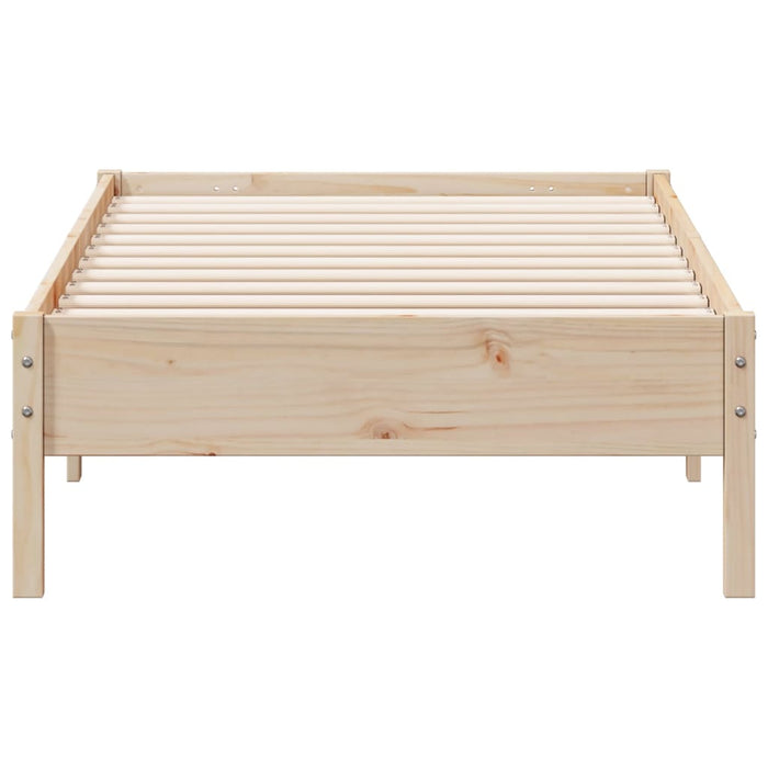 Bed Frame without Mattress 75x190 cm Small Single Solid Wood Pine