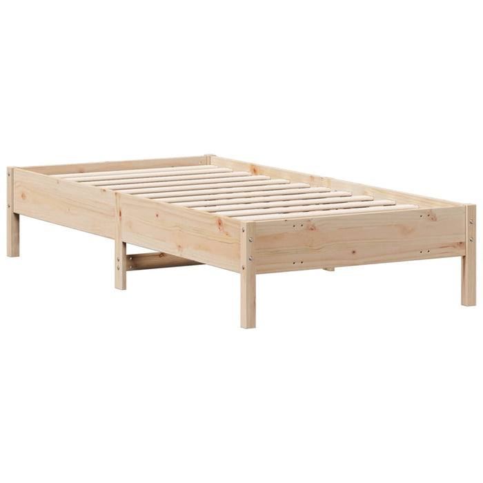 Bed Frame without Mattress 75x190 cm Small Single Solid Wood Pine