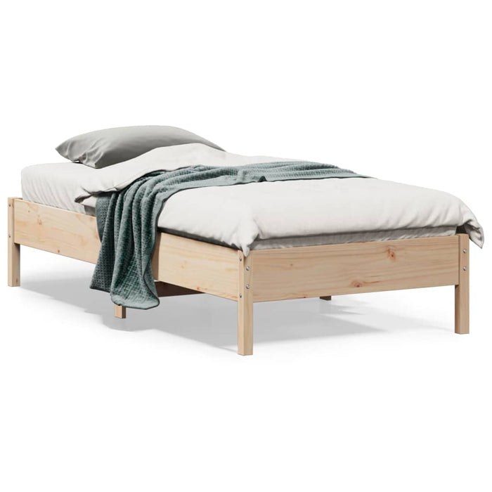 Bed Frame without Mattress 75x190 cm Small Single Solid Wood Pine