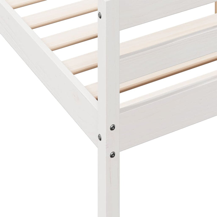 Bed Frame without Mattress White 140x200 cm Solid Wood Pine