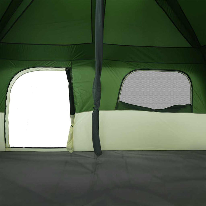 Family Tent Cabin 10-Person Green Waterproof