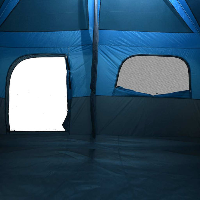 Family Tent Cabin 10-Person Blue Waterproof