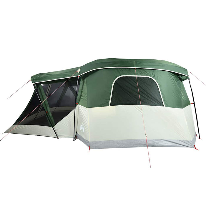 Camping Tent with Porch 4-Person Green Waterproof