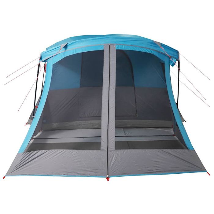 Camping Tent with Porch 4-Person Blue Waterproof