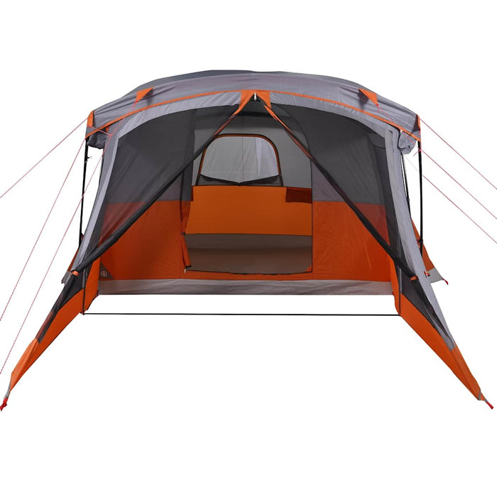 Camping Tent with Porch 4-Person Orange Waterproof