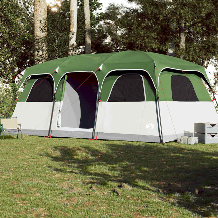 Family Tent Cabin 9-Person Green Waterproof