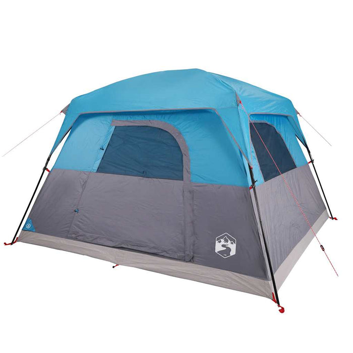 Camping Tent Cabin 4-Person Blue Waterproof