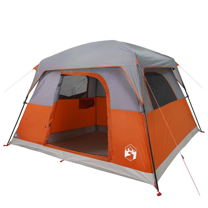 Camping Tent Cabin 4-Person Orange Waterproof