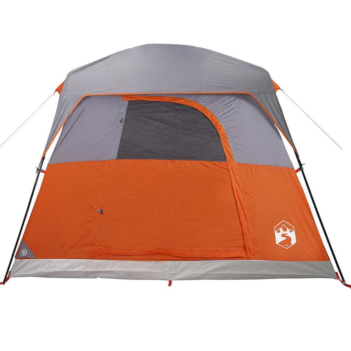 Camping Tent Cabin 4-Person Orange Waterproof