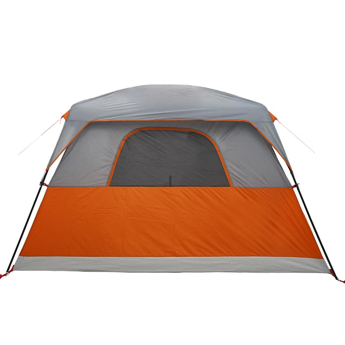 Camping Tent Cabin 4-Person Orange Waterproof