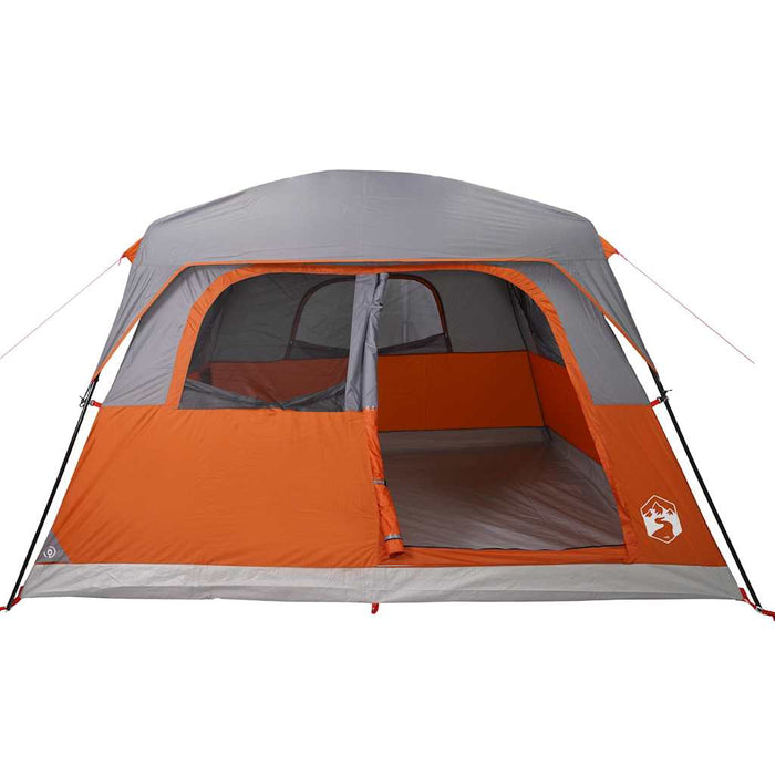 Family Tent Cabin 6-Person Orange Waterproof